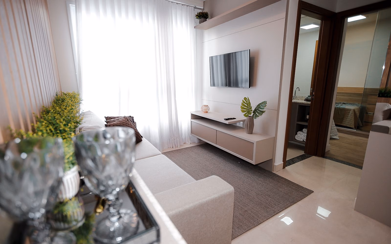 A bright, warm living room in a recently upgraded home